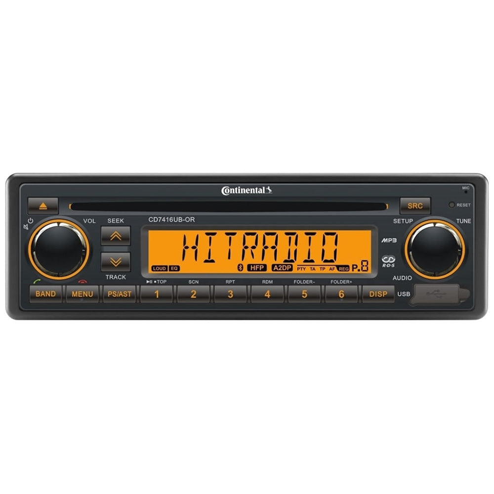 Continental - Stereo with CD/AM/FM/BT/USB - 12V, 164W (CD7416UB-OR)