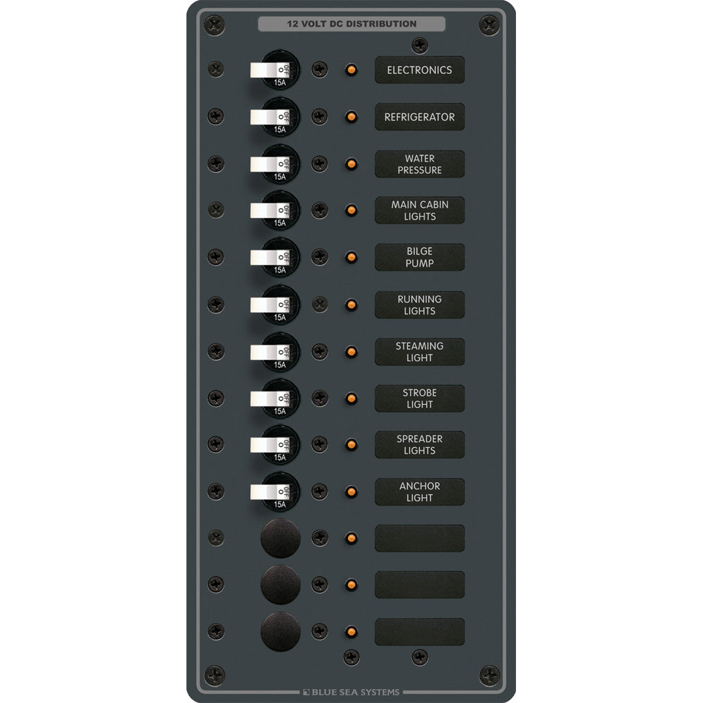 Blue Sea Systems DC Circuit Breaker Panel, 12V DC, 100A, Pre-Wired