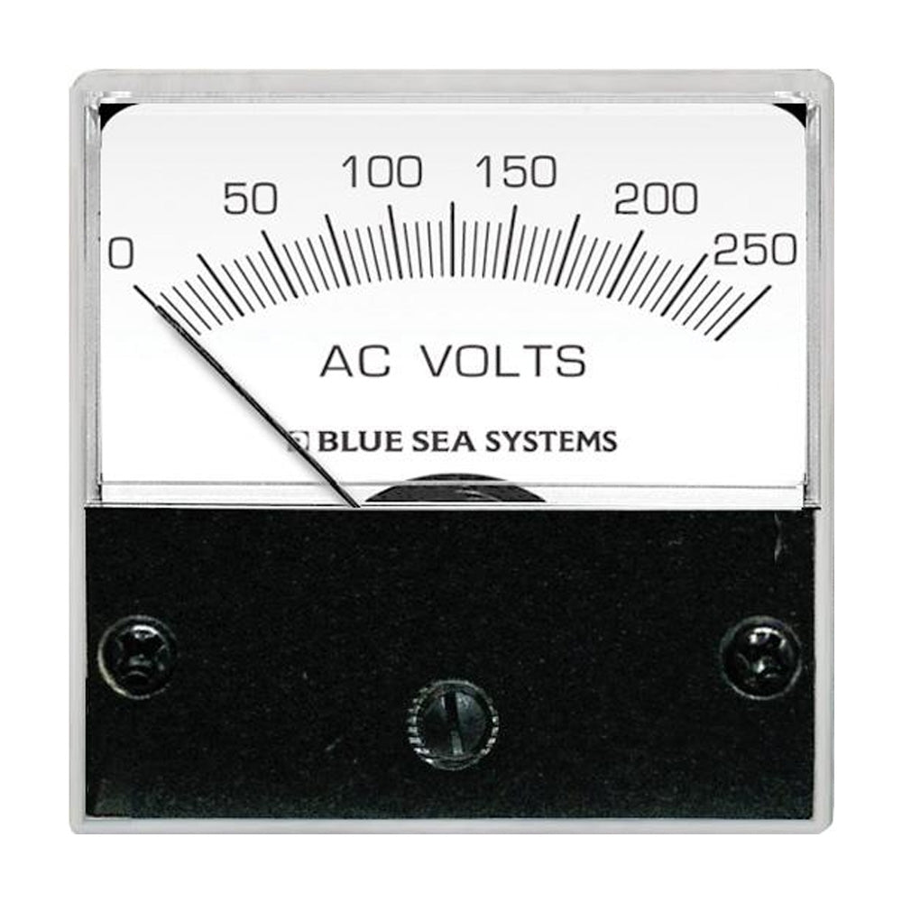 Blue Sea Systems AC Analog Micro Voltmeter, 2 in Face, Backlit, 2-Wire Connection