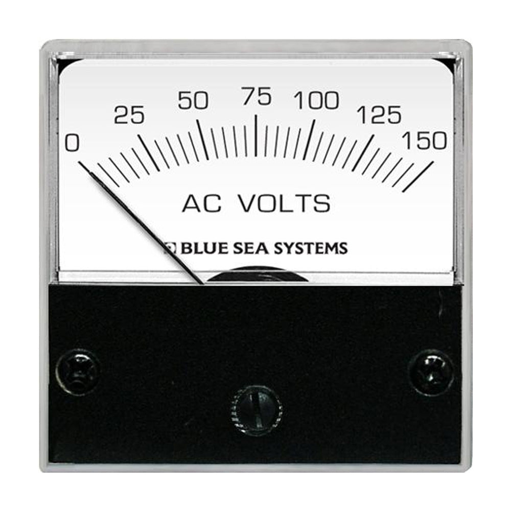 Blue Sea Systems AC Analog Micro Voltmeter, 2 in Face, Backlit, 2-Wire Connection