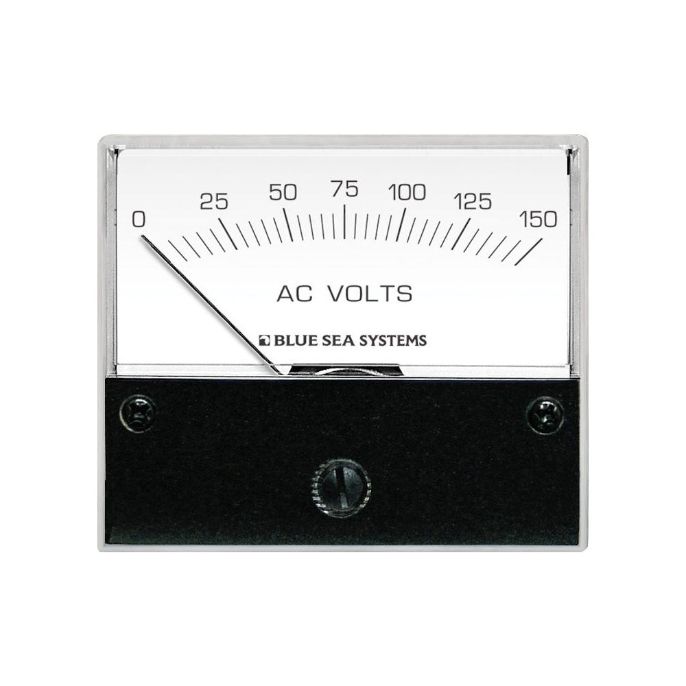 Blue Sea Systems AC Analog Voltmeter, 2.75 in Face, Backlit Face