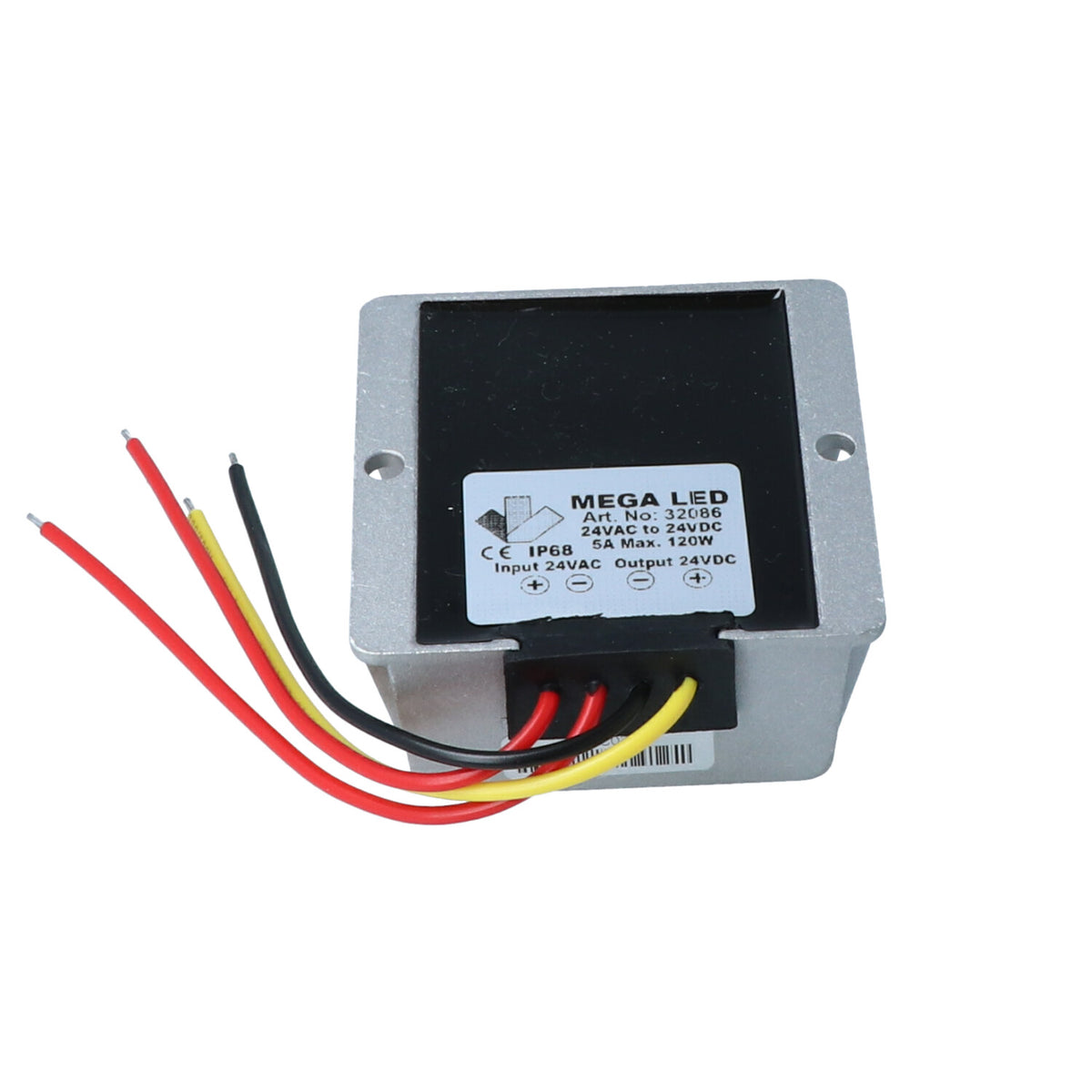 Mega LED - Waterproof Power Converter - 24V AC to 24V DC/12V DC Input, 5A-10A, 120W