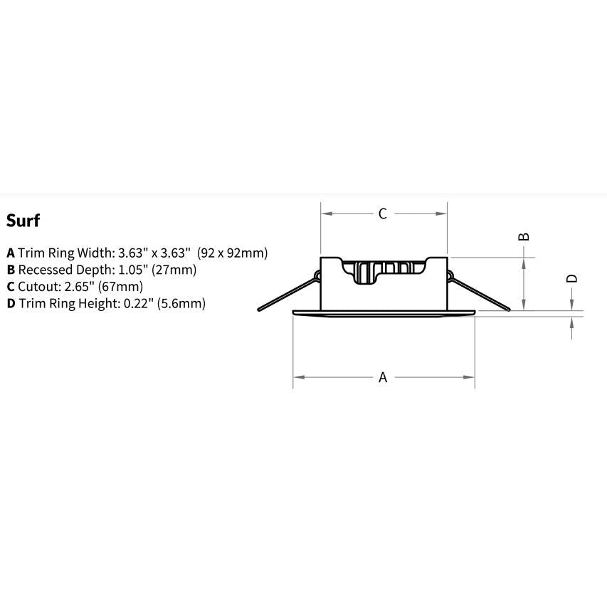 Imtra - Surf PowerLED Downlight - 10-40VDC, Chrome Plated, 4.7W, IP65