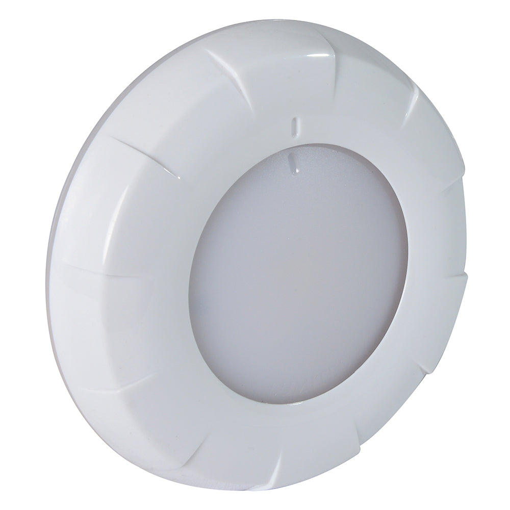 Lumitec Aurora Surface Mount LED Dome Light, 10-30V, IP67, Dimmable, 4in Diameter, 0.73in Depth, Ignition Protected