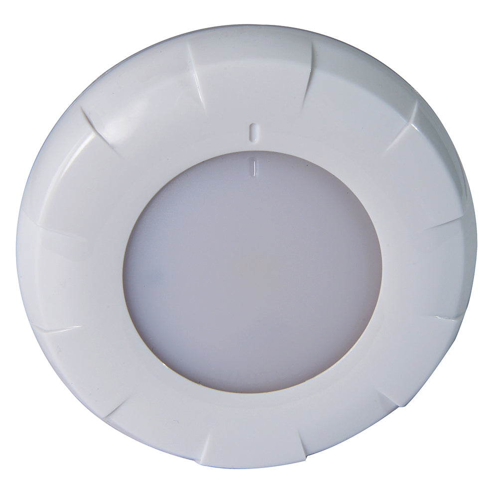 Lumitec Aurora Surface Mount LED Dome Light, 10-30V, IP67, Dimmable, 4in Diameter, 0.73in Depth, Ignition Protected