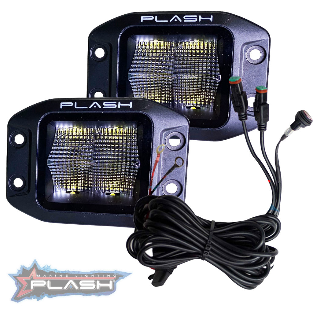 Plash - X2 Cube Flood Light - 40W, IP67, 6000K, Cool White, 4800lm