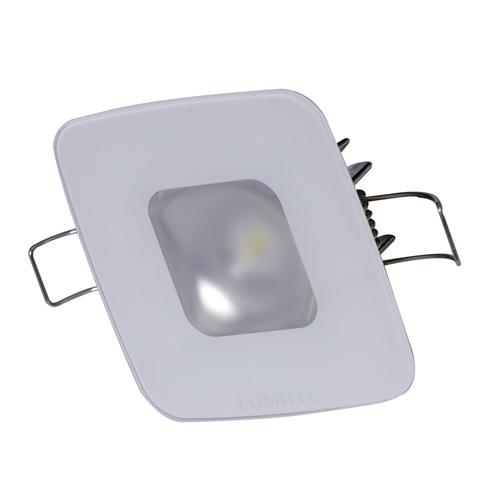 Lumitec Square Mirage LED Down Light, 10-30V, IP67, 2 in Cutout, Flush Mount