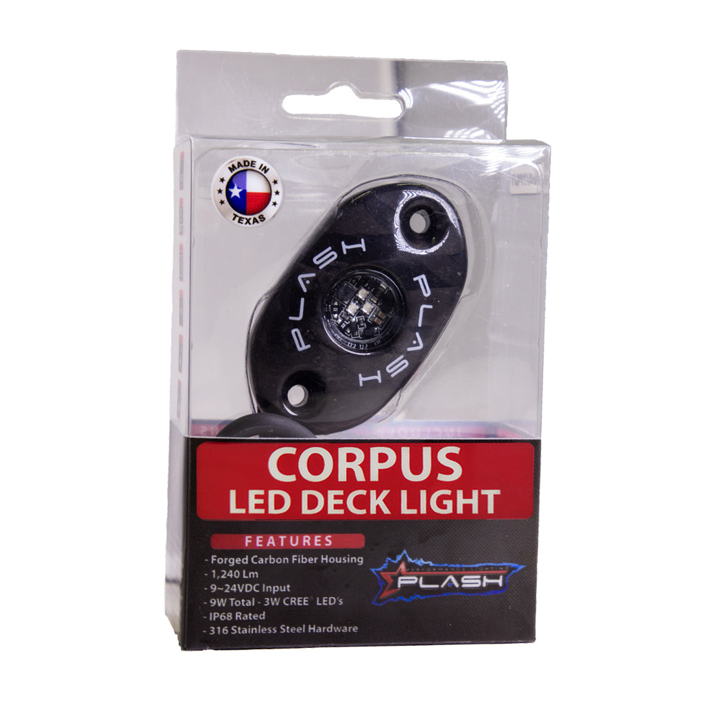 Plash - LED Deck Light - Black, 9W, 9-24V, IP68