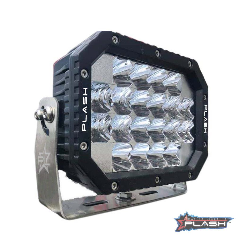 Plash - Quad LED Search Light - 60W, IP69K, 9-36V, 5400lm