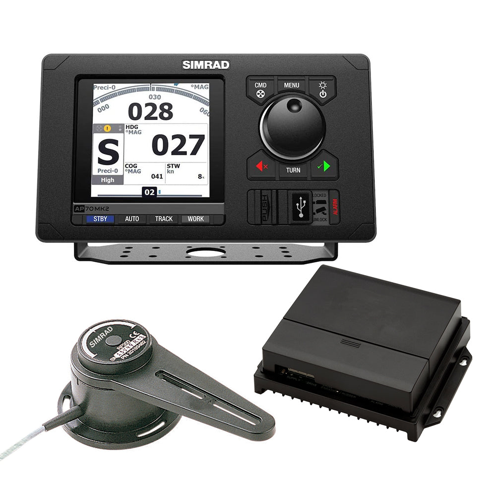 Simrad AP70 Mk2 Autopilot Basic Pack, SOLAS Wheelmarked, AC70 Autopilot Computer, RF300 Feedback