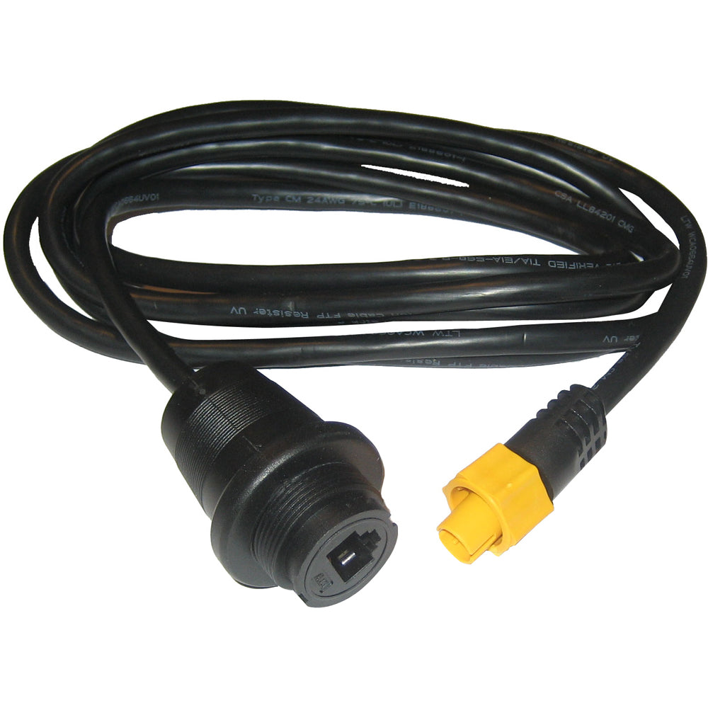 Simrad Ethernet Adapter Cable, For WM-2 to NSE Series, Yellow 5-Pin Male to RJ45 Female, 2 m