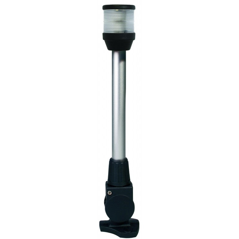 Hella Marine 2010 360 Degree Anchor Navigation Light, 2 NM, IPX6, Fold-Down Base, 305mm Pole, Black Housing, 12V 10W Bulb