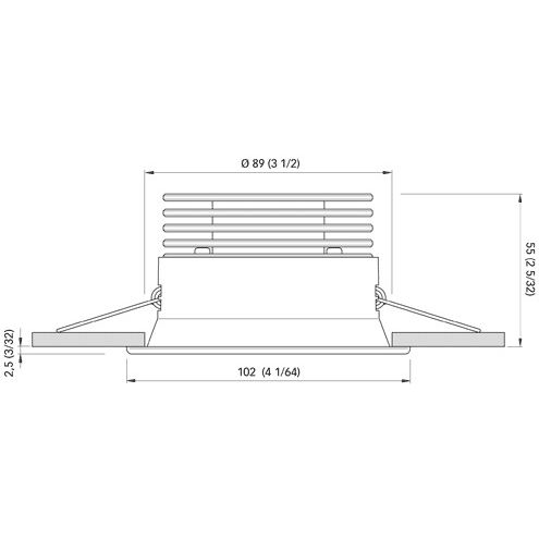 Quick Marine - CRISTIAN Downlight - 85°, IP40, 7W, 0.3A, Stainless Steel