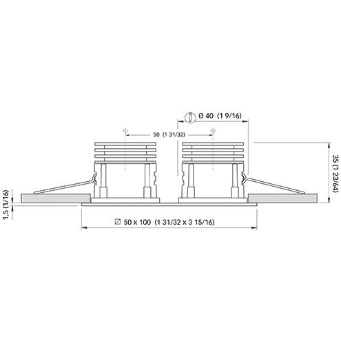 Quick Marine - ERICA 2 Downlight - 10-30V, 4W, 45°, IP65, 0.17A