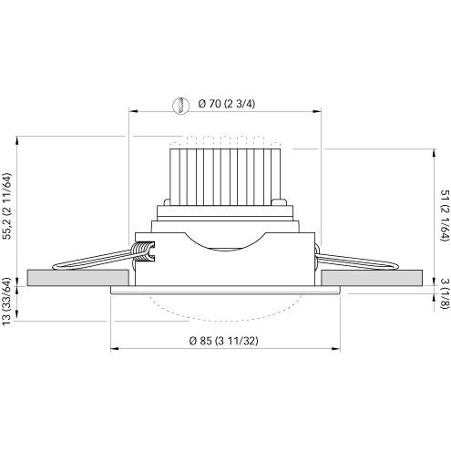 Quick Marine - NIKITA 9W LED Downlight - 10-30V, 35°, IP40, 0.38A, Dimmable