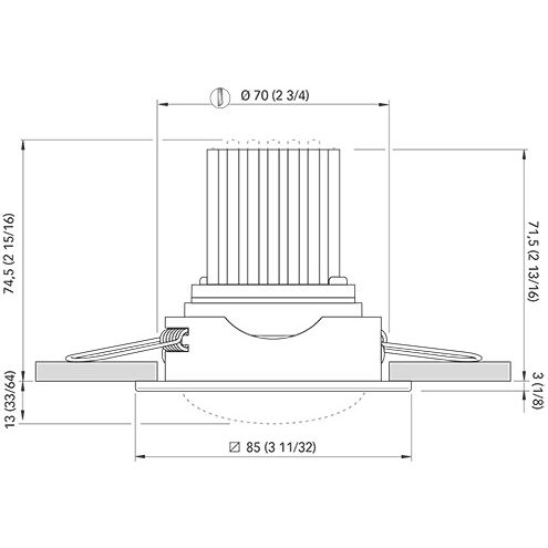 Quick Marine - REGINA 9W LED Downlight - 10-30V, 0.38A, IP40, 388lm, Dimmable