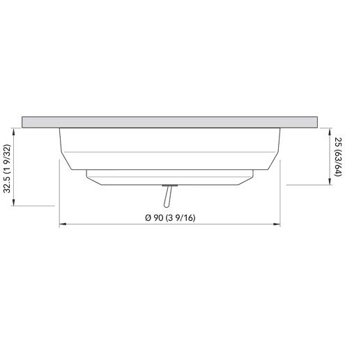 Quick Marine - SANDY C LED Downlight - 10-30V, 2W, 0.09A, IP40, with Switch