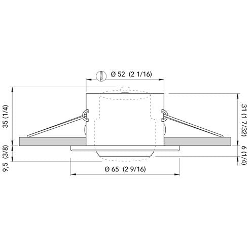 Quick Marine - YOKO LED Downlight - 10-30V, IP40, 40°