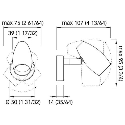Quick Marine - OLIVIA No Switch Reading Light - 10-30V, 0.11A, 2.5W, IP40