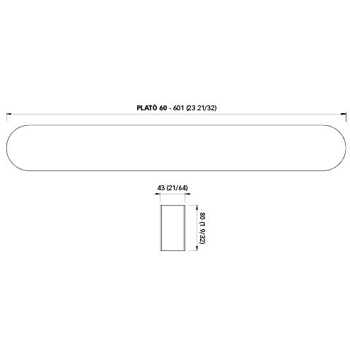 Quick Marine - PLATO 60 Wall Light - 3000K, Warm White, 22.3W, 0.93A, 20-30V, Dimmable