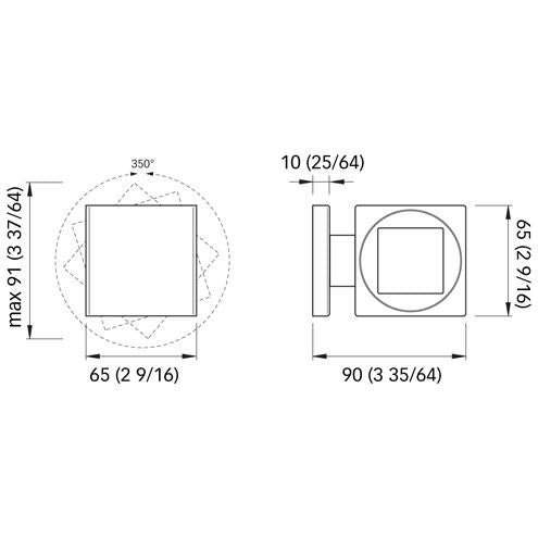 Quick Marine - QB SPIN Wall Light - 10-30V, 0.17A, IP40