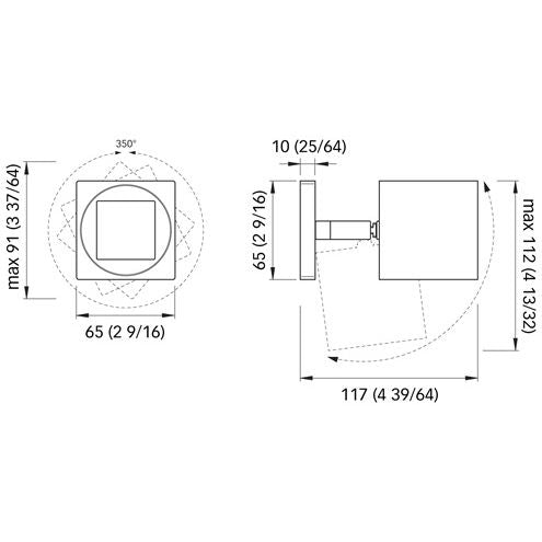 Quick Marine - QB SWIVEL Wall Light - 10-30V, 0.17A, IP40