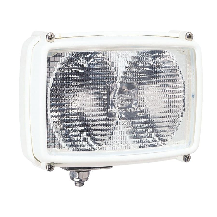 Hella Marine 8541 Series Halogen Deck Floodlight, 12V DC, 2 x 55W, Twin Free Form Reflectors, 115 Deg Adjustable Head, SS316 Mounting Hardware
