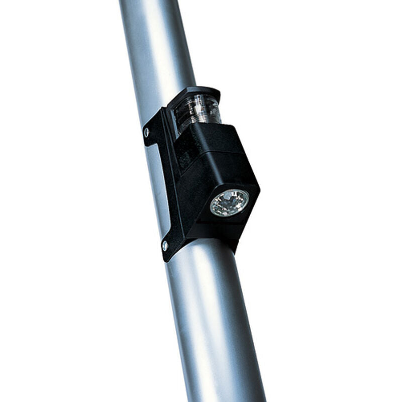 Hella Marine 8505 Masthead/Deck Floodlight Combination Light, For Vessels Up to 12m, 2 NM, Mast Mount, 12V, 20W + 10W Halogen, IPX4, Black Housing