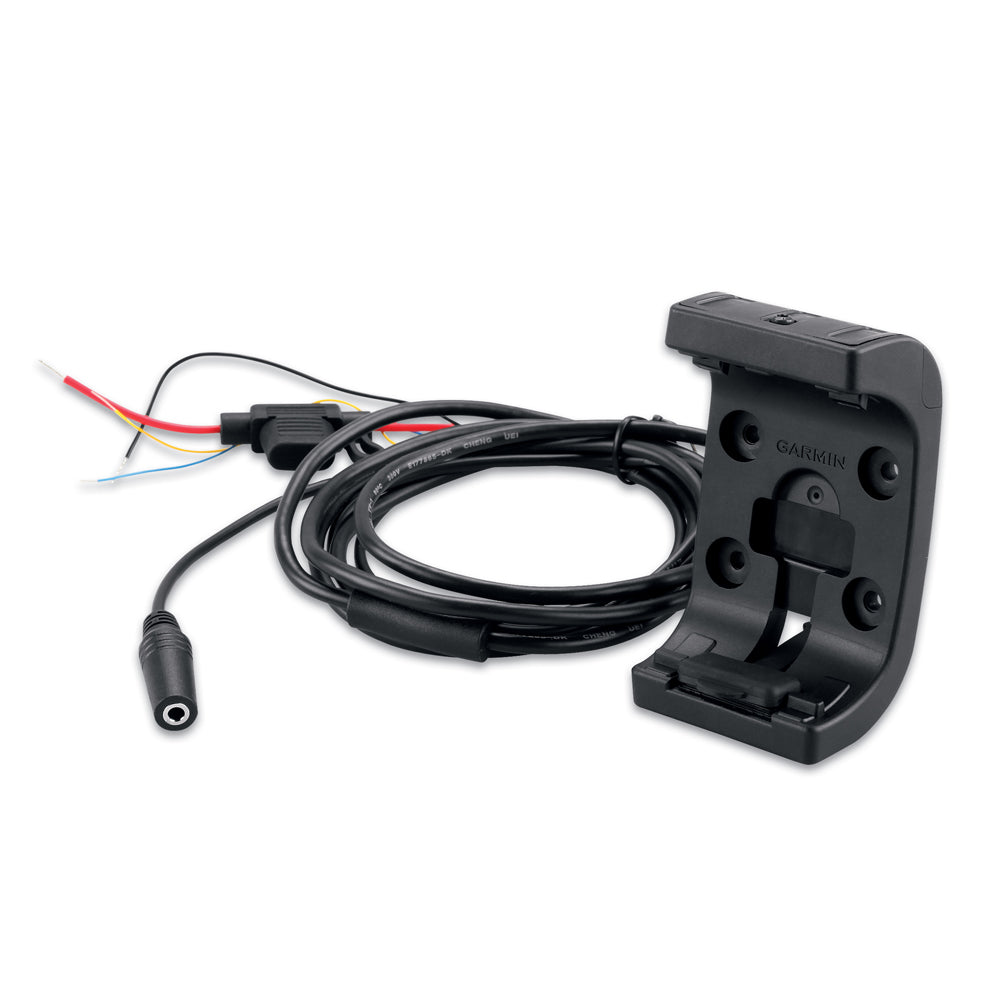 Garmin AMPS Rugged Mount with Audio/Power Cable, For Montana Series, Bare Power/Audio/Data Wires, Anti-Glare Screen Protectors