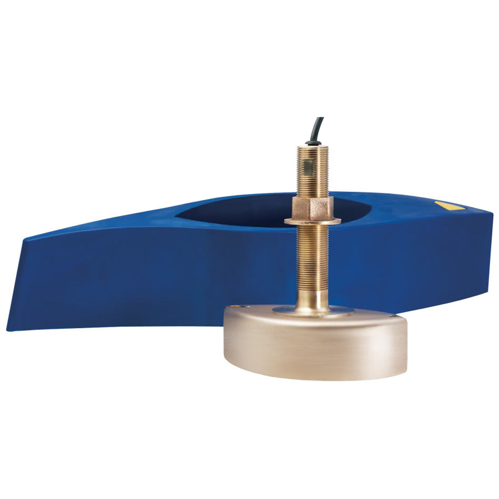 Garmin B265LM Bronze Thru-Hull CHIRP Transducer, For GSD 26 CHIRP Sonar Module, 1 kW, Depth/Temperature, 42-65 and 85-135 kHz, 3,000 ft Max Depth, 39 ft Cable, 0-20 Degree Deadrise, Bare Wire
