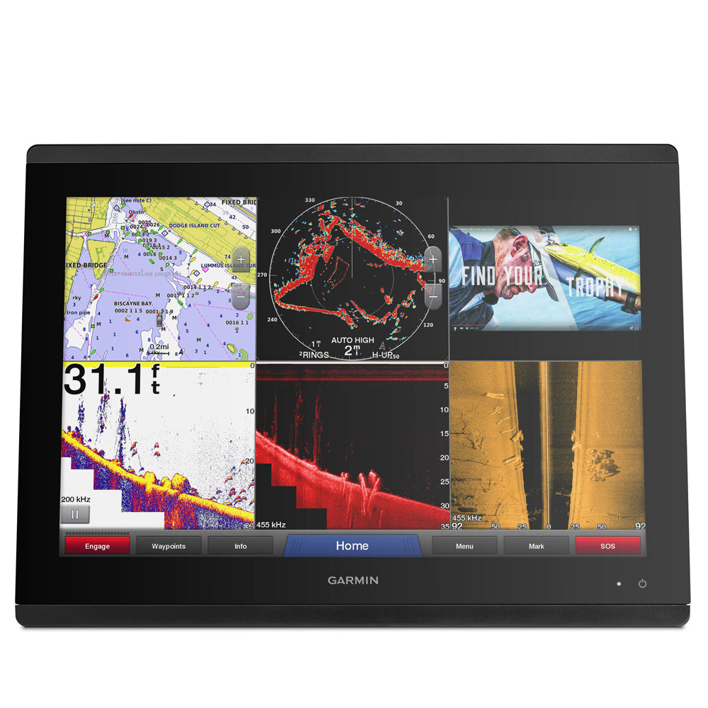 Garmin GPSMAP 8424 MFD Chartplotter, 24 in IPS Touchscreen, IPX7, NMEA 2000, Garmin Marine Network