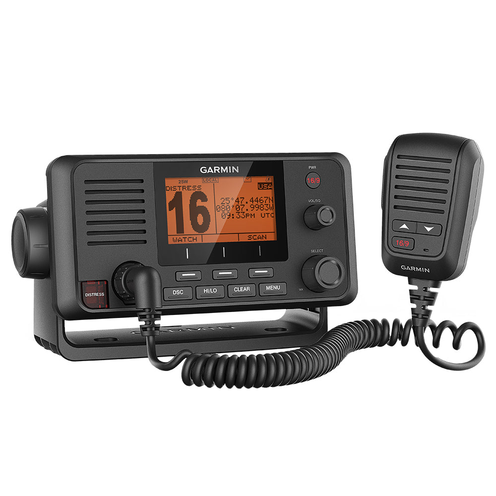 Garmin VHF 215 Fixed-Mount VHF Marine Radio, 25W, Class D DSC, Built-In GPS, NMEA 2000, IPX7