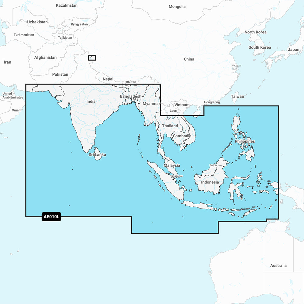 Garmin Navionics Vision+ Marine Chart Card, Indian Ocean & South China Sea, microSD/SD, 1-Year Subscription
