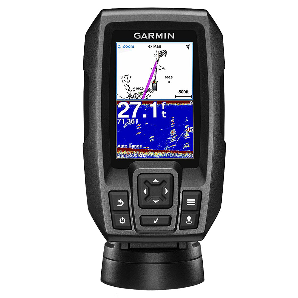 Garmin STRIKER 4 GPS Fishfinder, 4-Pin CHIRP 77/200 kHz Transducer, IPX7