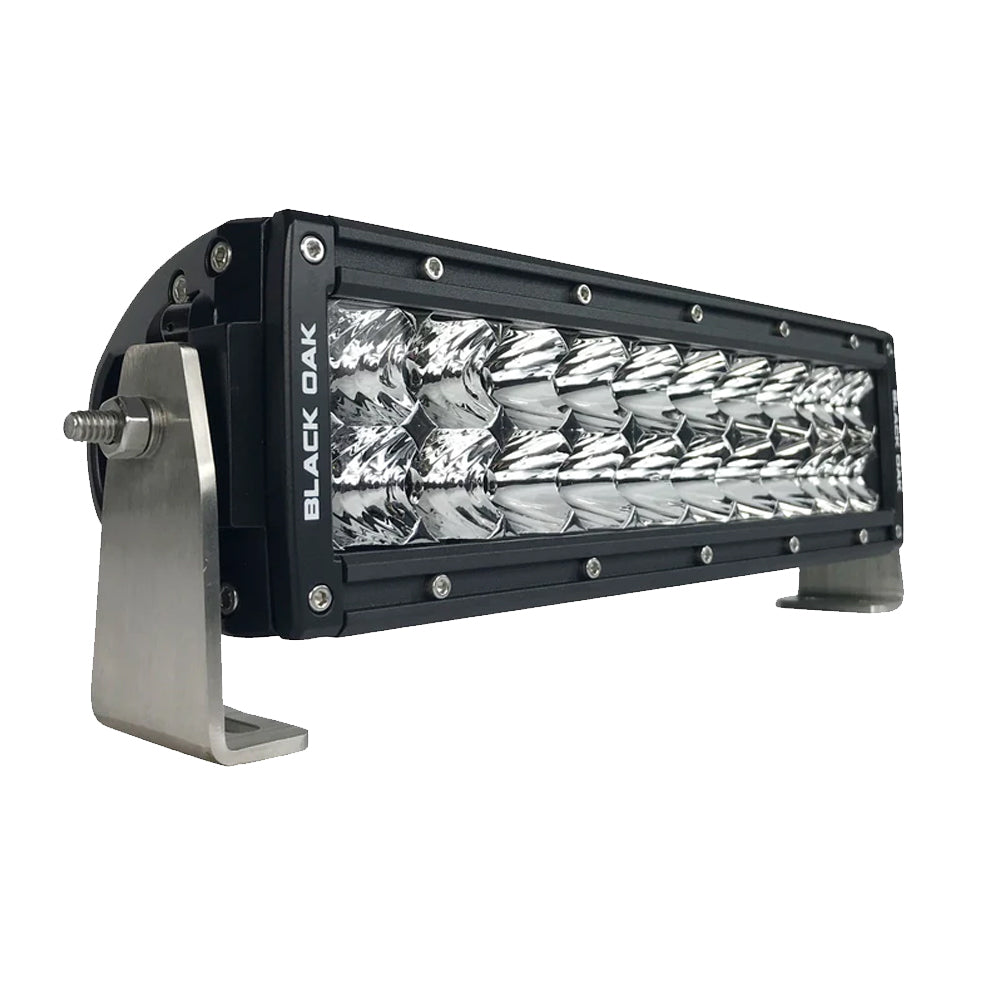 Black Oak - Pro Series Curved Double Row Combo Light Bar - 10", 100W, Black
