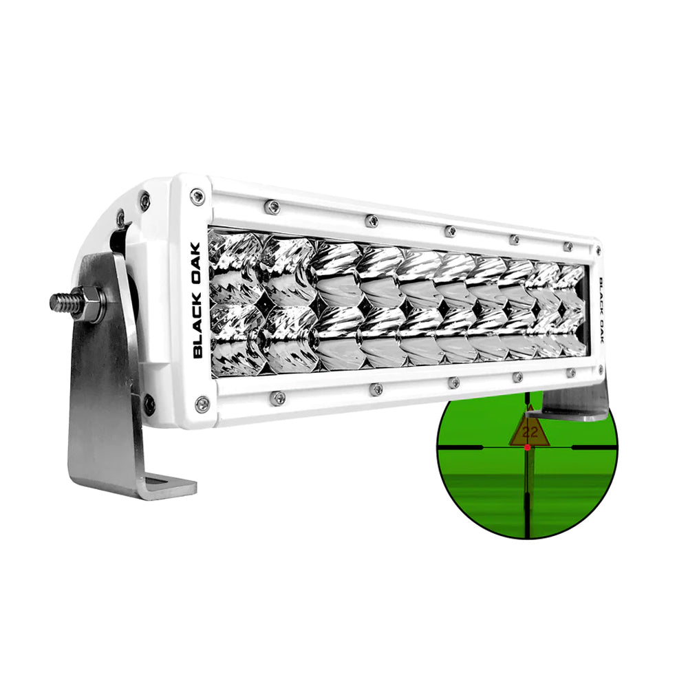 Black Oak - Pro Series Double Row Combo Infrared Light Bar - 10", 850nm, 100W, White