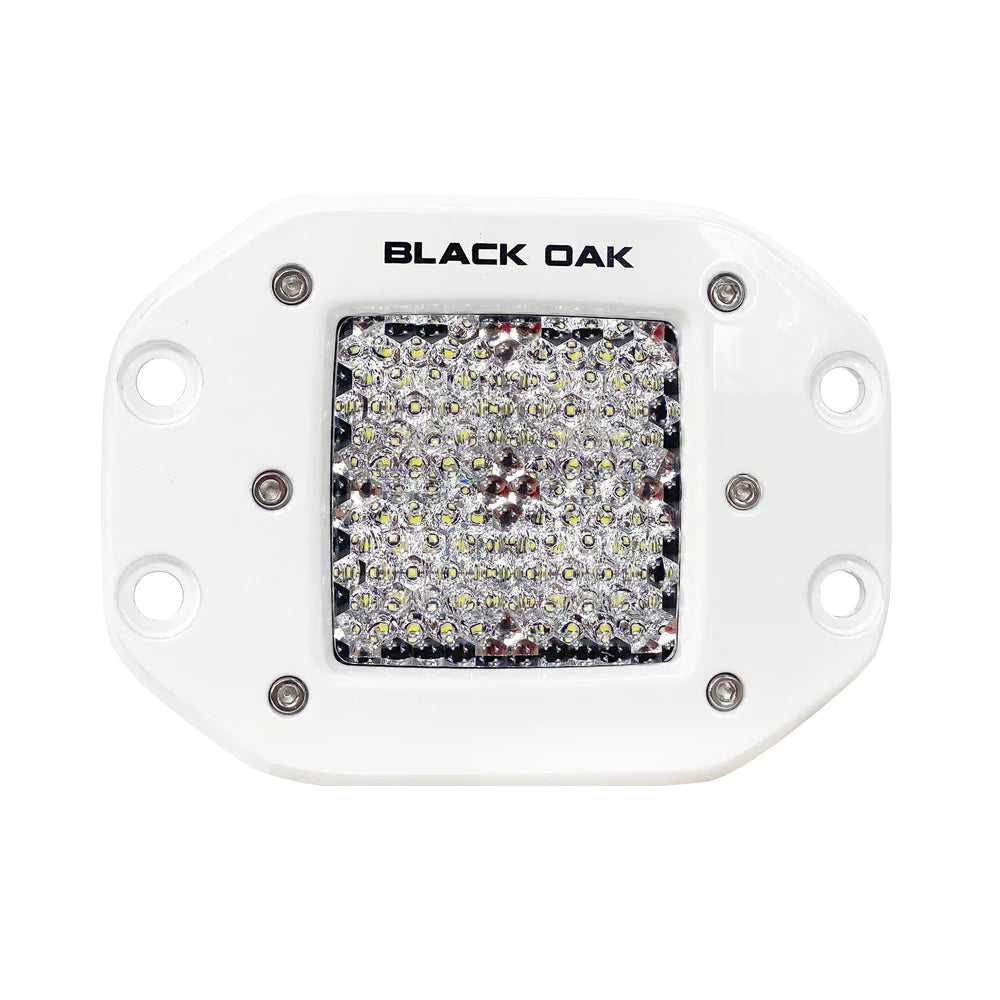 Black Oak - Pro Series Diffused Light - 2", White, Flush Mount