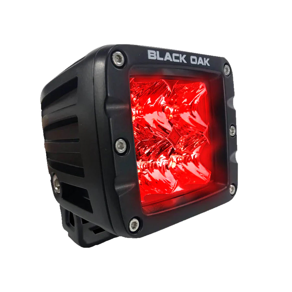 Black Oak - Red Predator Hunting Flood Pod - 2", 12W, Black