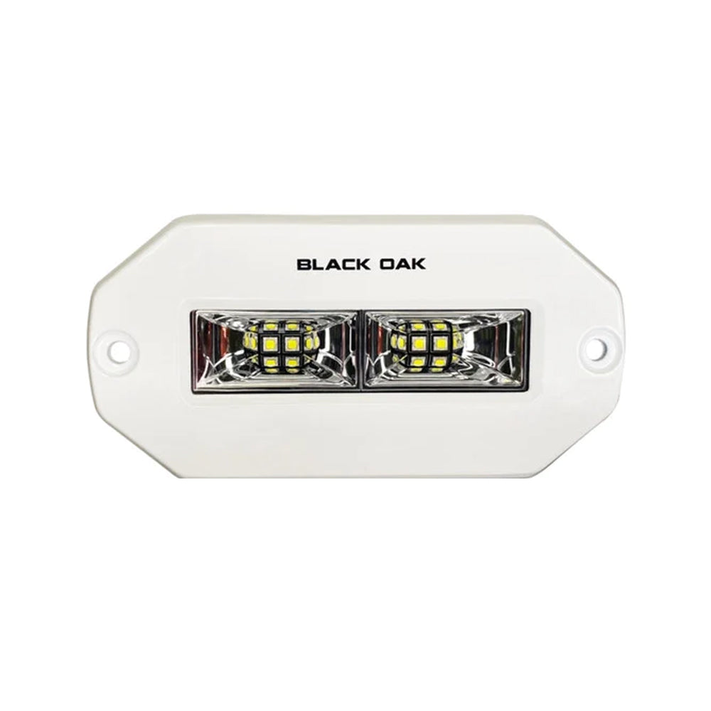 Black Oak - Pro Series Flush Mount Spreader Light - 4", 40W, White Housing