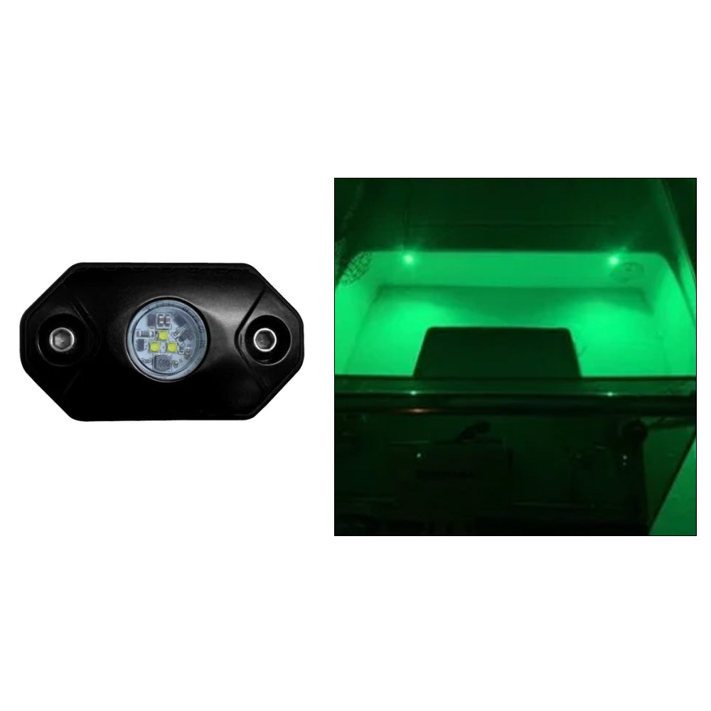 Black Oak - Rock Accent Light - Green, Black Housing