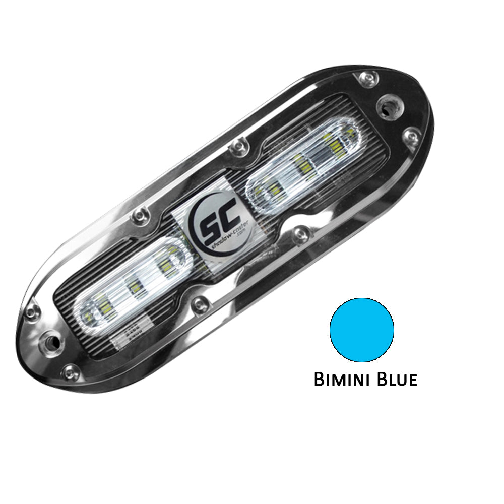 Shadow-Caster - SCM-6 LED Underwater Light - w/20' Cable, Stainless Steel Housing, Bimini Blue