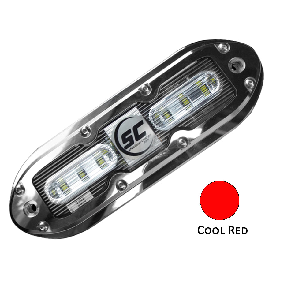 Shadow-Caster - SCM-6 LED Underwater Light - w/20' Cable, Stainless Steel Housing, Cool Red