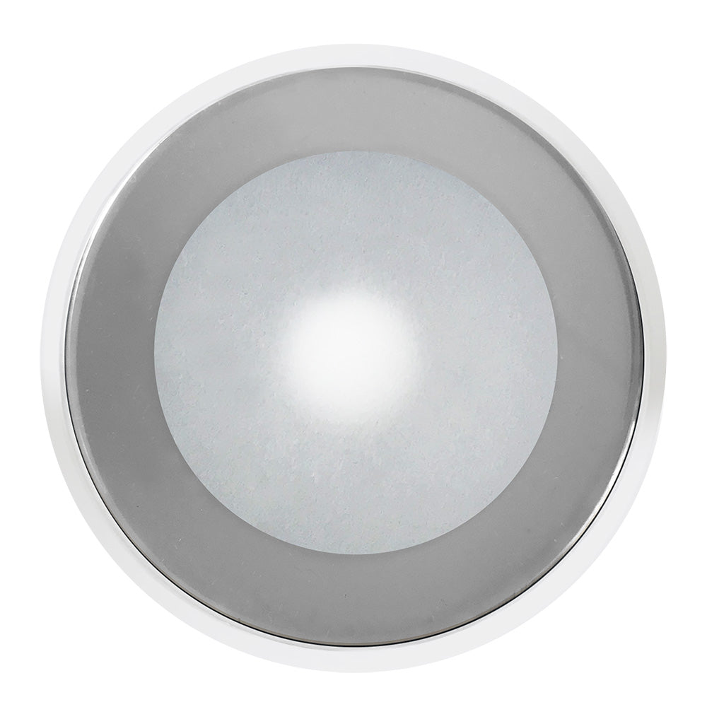 Shadow - Caster DLX Series Down Light, White Housing, RGB, Chrome Bezel