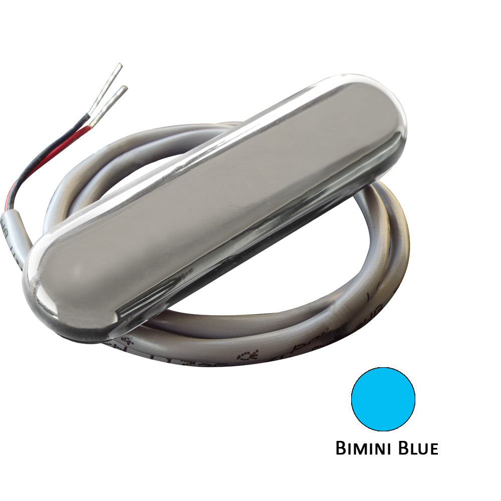 Shadow - Caster Courtesy Light with 2' Lead Wire, 316 SS Cover, Bimini Blue, 4-Pack