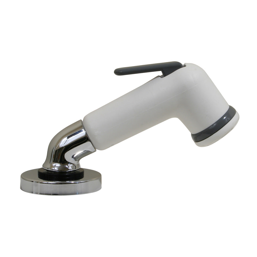 Scandvik - Elbow Sprayer - Handle Pull Out, White, With 6' Hose