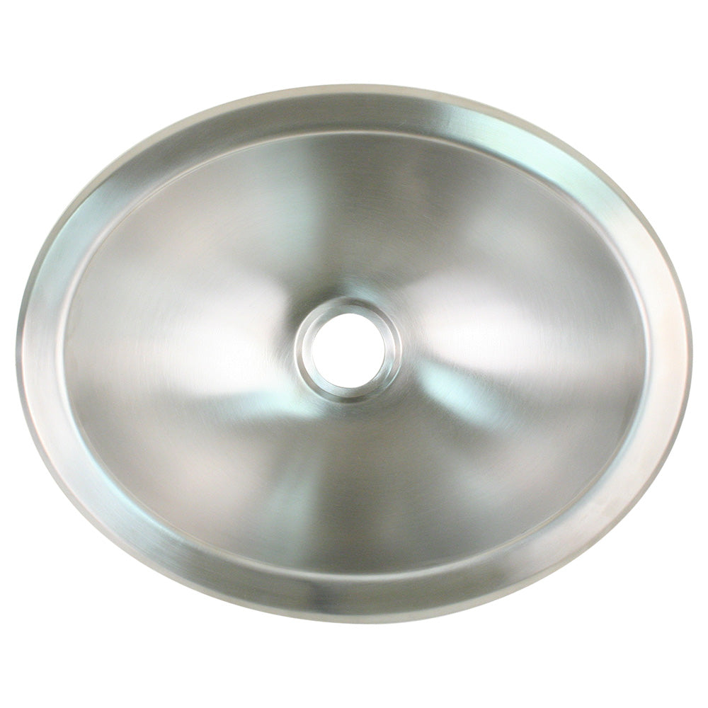 Scandvik - Oval Sink - Brushed Stainless Steel, 13.25" x 10.5"