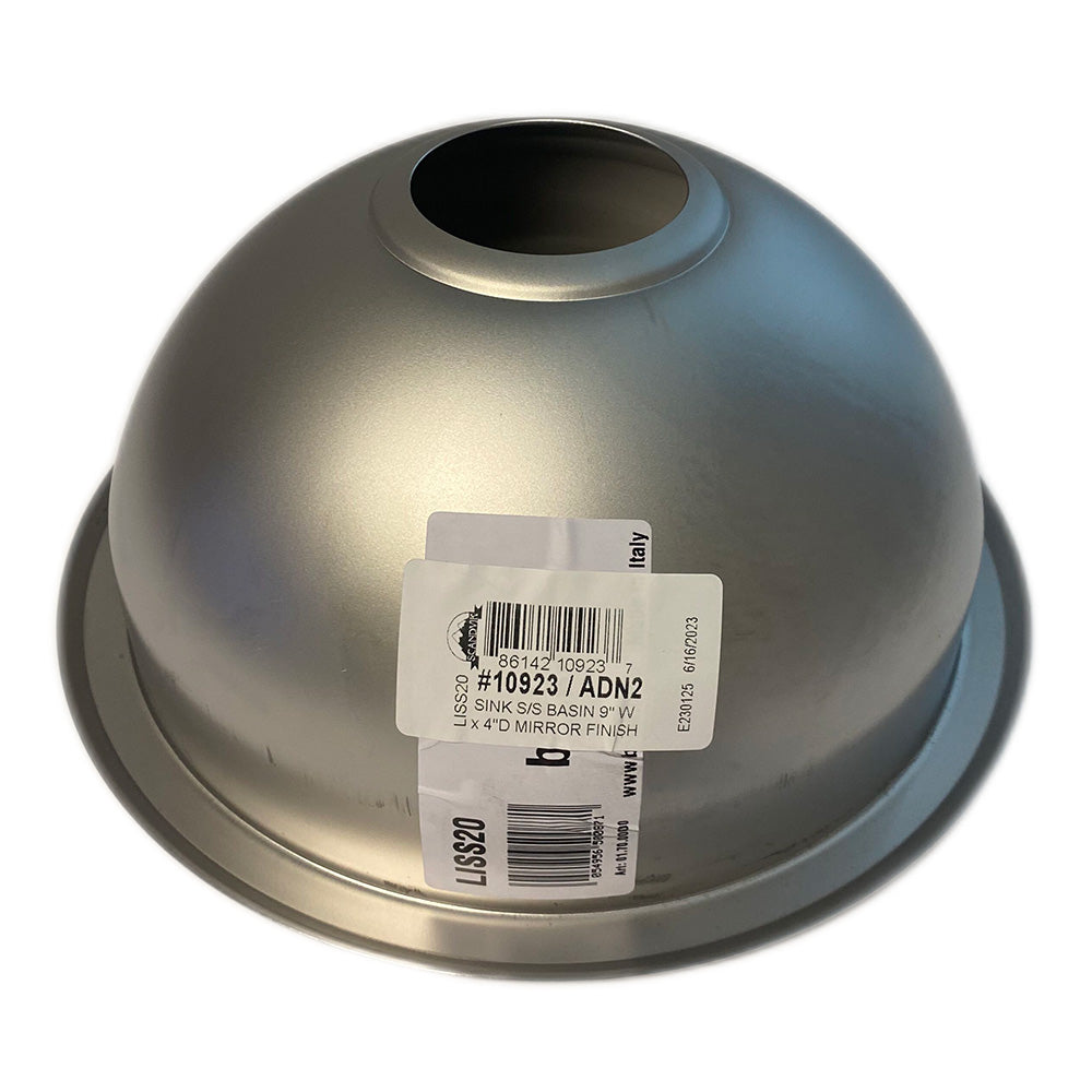 Scandvik - Sink Basin - 9" x 4", Mirror Finish, Stainless Steel