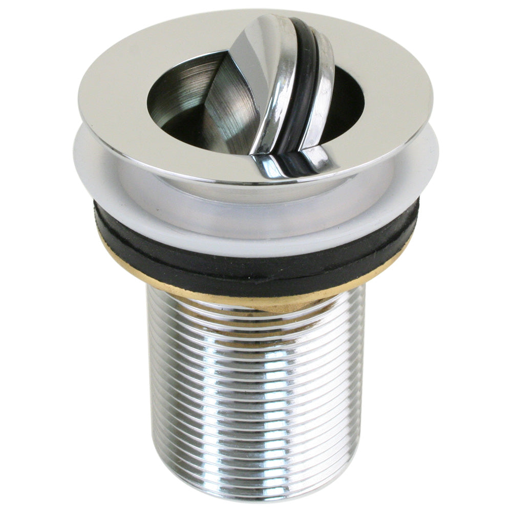 Scandvik - Sink Drain - With Flip Stopper, Chrome Plated Brass