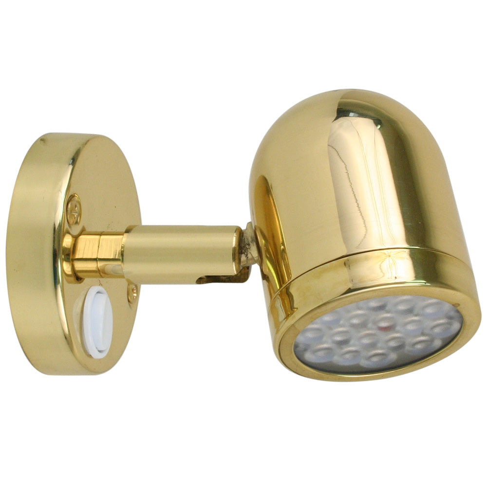 Scandvik - LED Brass Reading Light - 10-30V