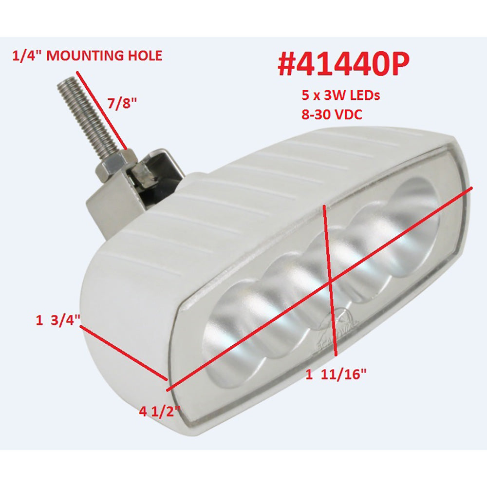 Scandvik - LED Spreader Light - Bracket Mount, White